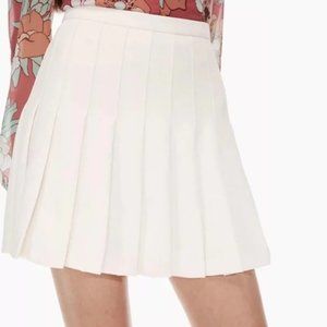 Aritzia Wilfred Francesca Pleated Mini Skirt | Light Birch Color